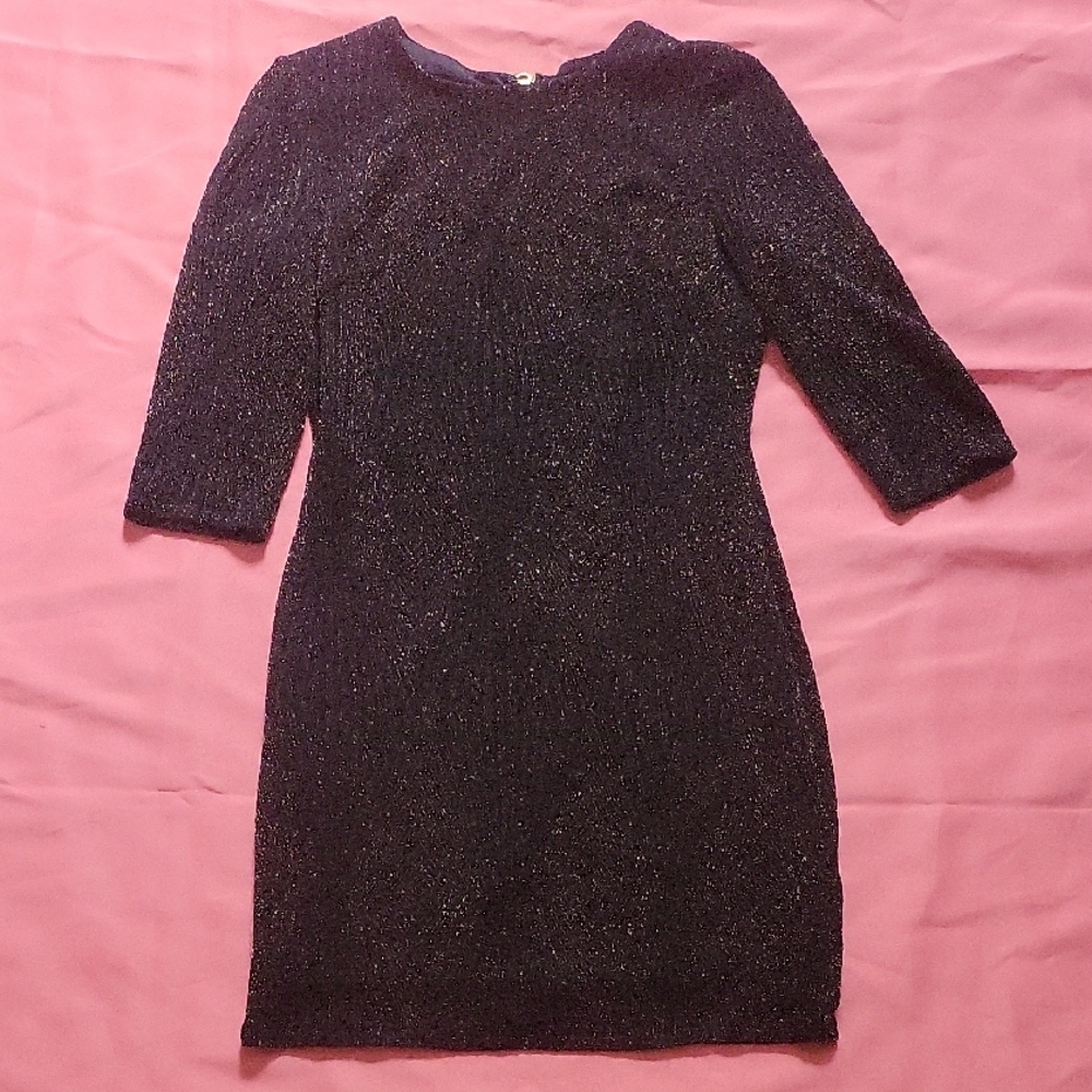 Alexia Admor Sparkling Black Long Sleeve Dress